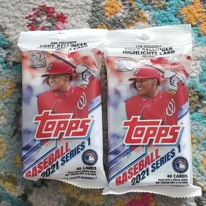 TOPPS Baseball cards 2021 Series fat pack 2 packs